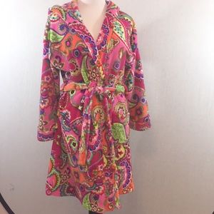 Vera Bradley Hooded Fleece Bathrobe - S/m